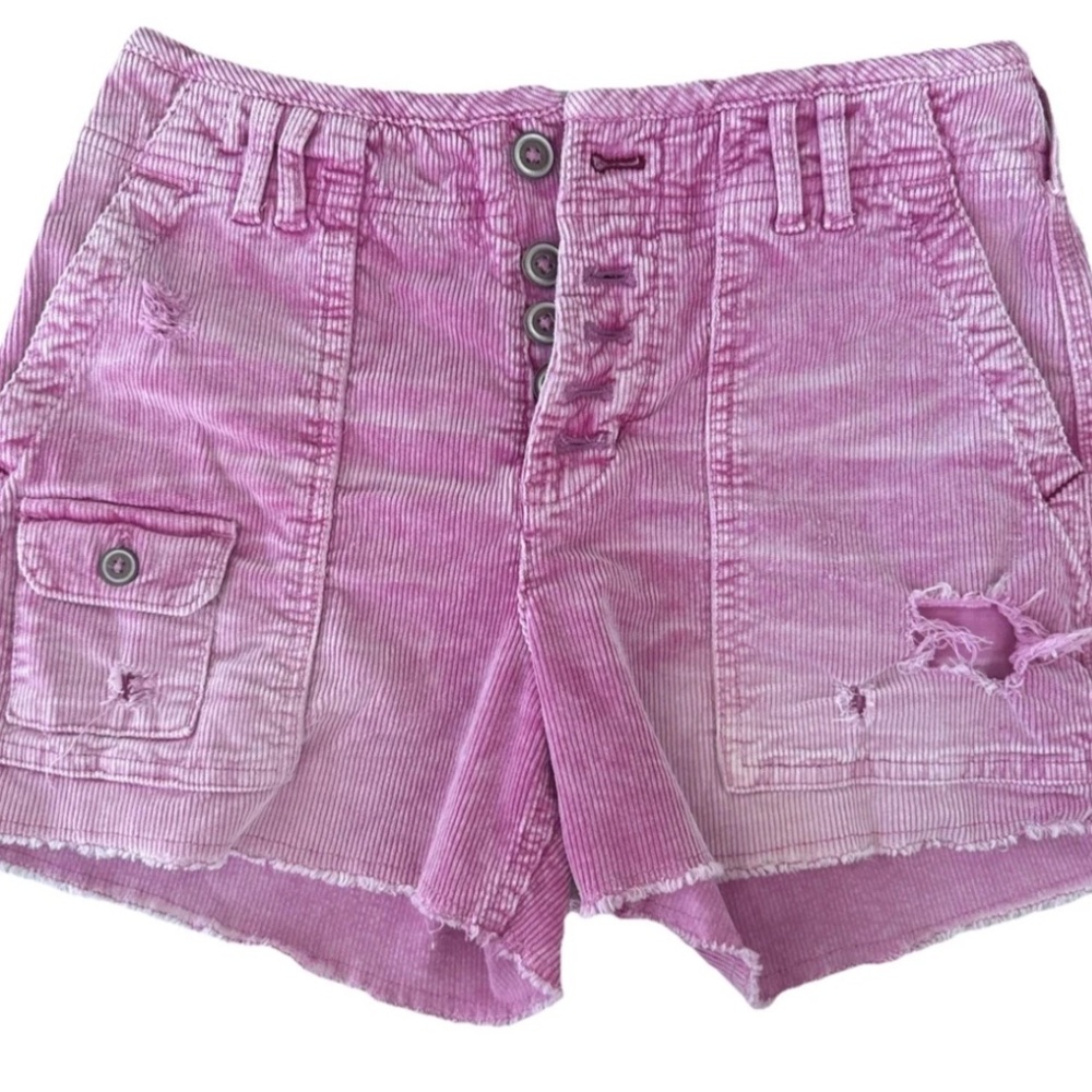 Pilcro Anthropologie Pink Corduroy Wanderer Shorts – Size 27